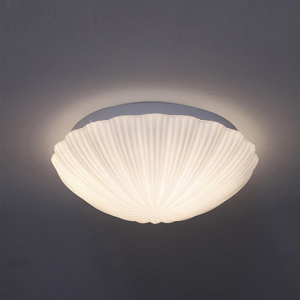 Solara Plafonnier Forme Coquillage Cannelé Doux Élégant - Neutralighting