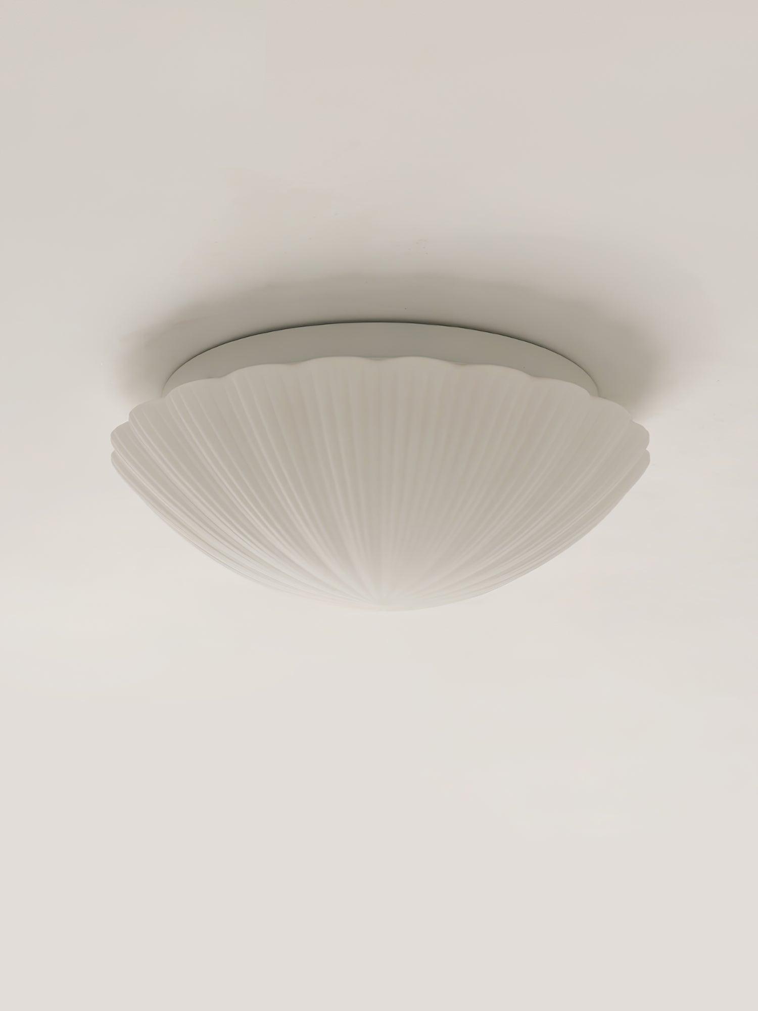 Solara Plafonnier Forme Coquillage Cannelé Doux Élégant - Neutralighting