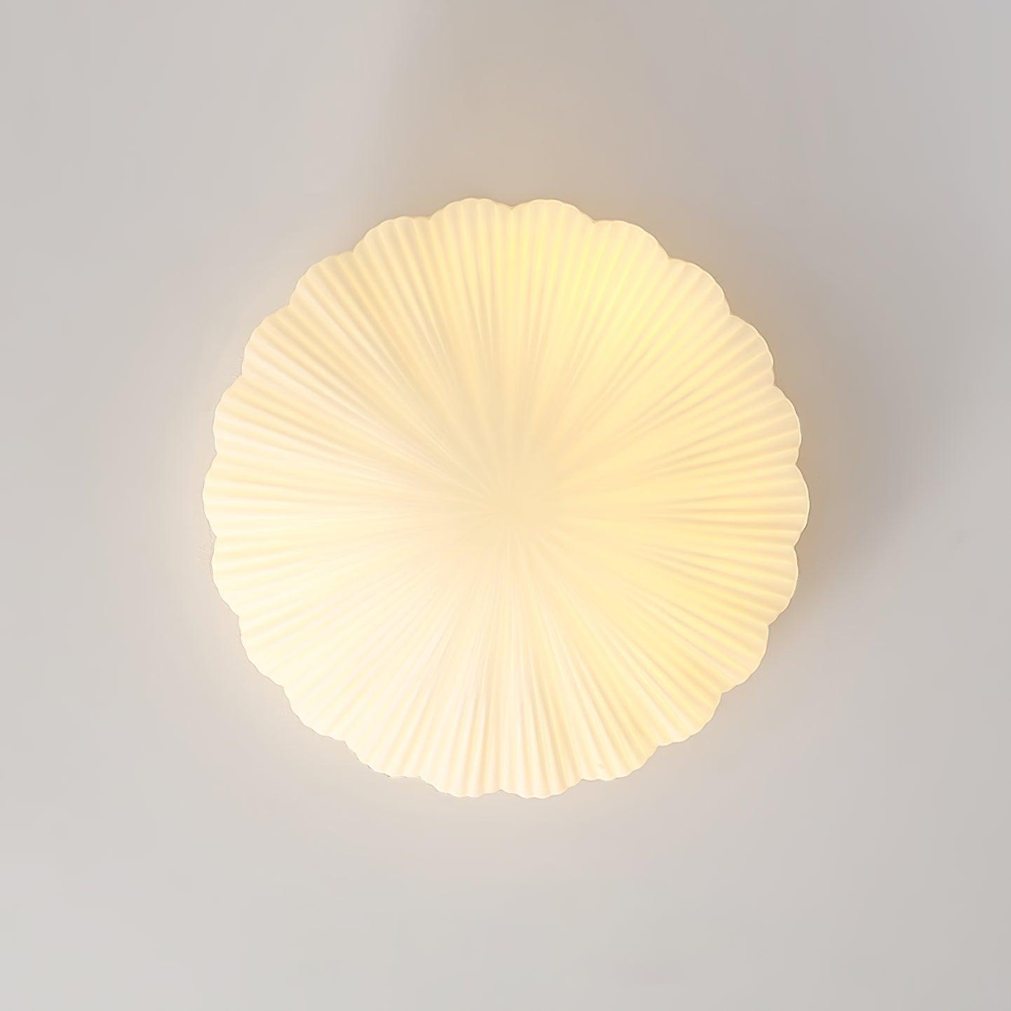 Solara Plafonnier Forme Coquillage Cannelé Doux Élégant - Neutralighting