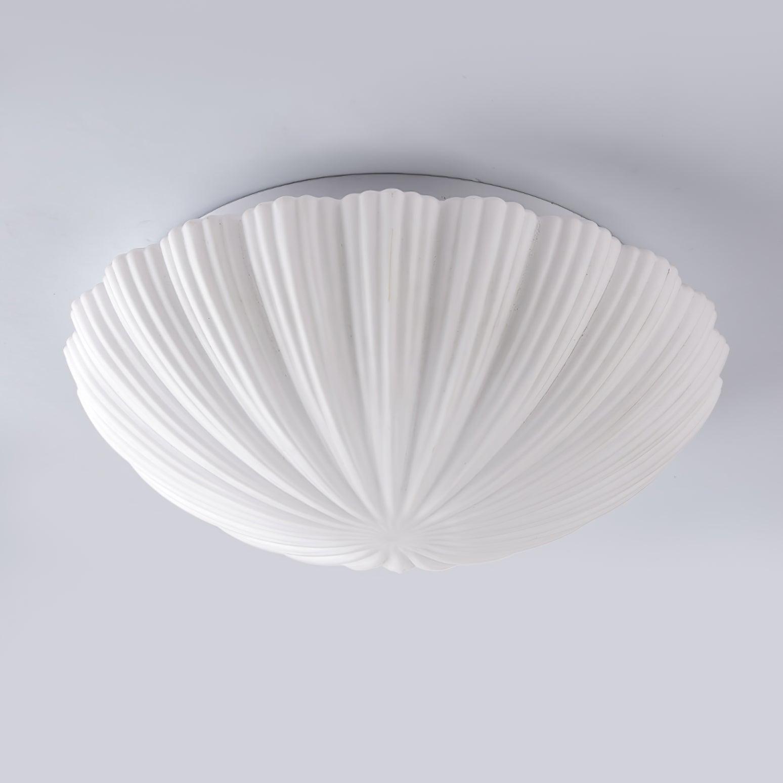 Solara Plafonnier Forme Coquillage Cannelé Doux Élégant - Neutralighting
