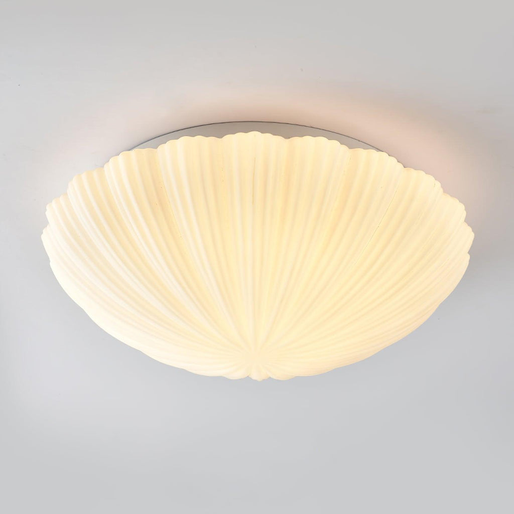 Solara Plafonnier Forme Coquillage Cannelé Doux Élégant - Neutralighting