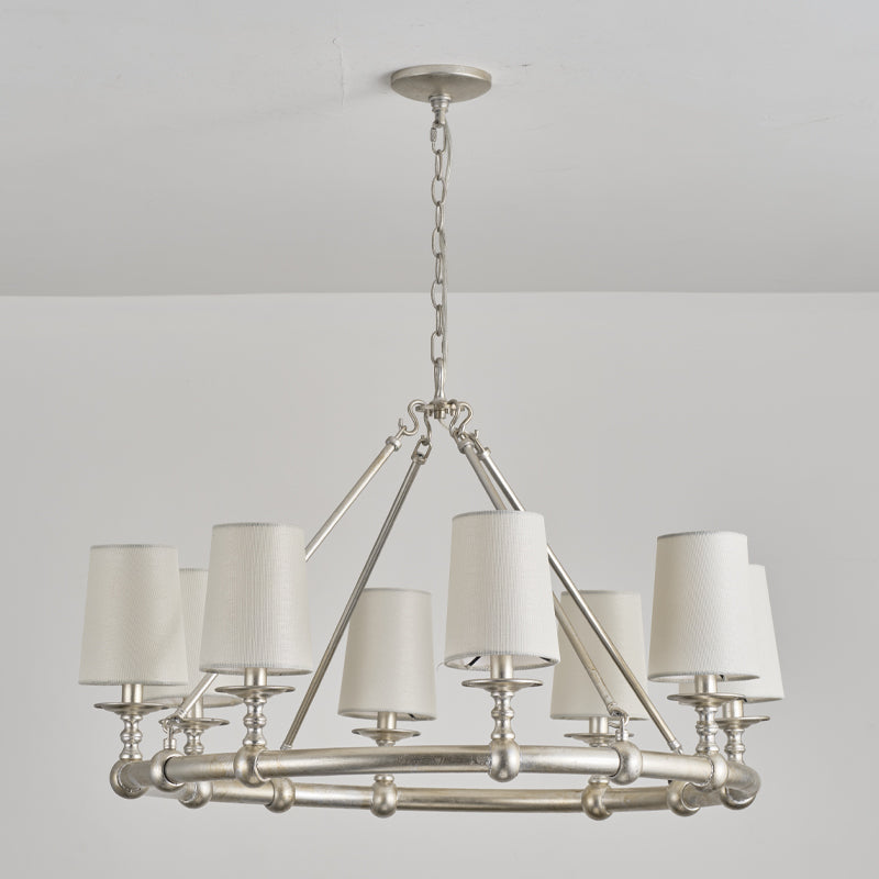 Unite Lustre Rond Industriel Vintage En Métal Doré - Neutralighting