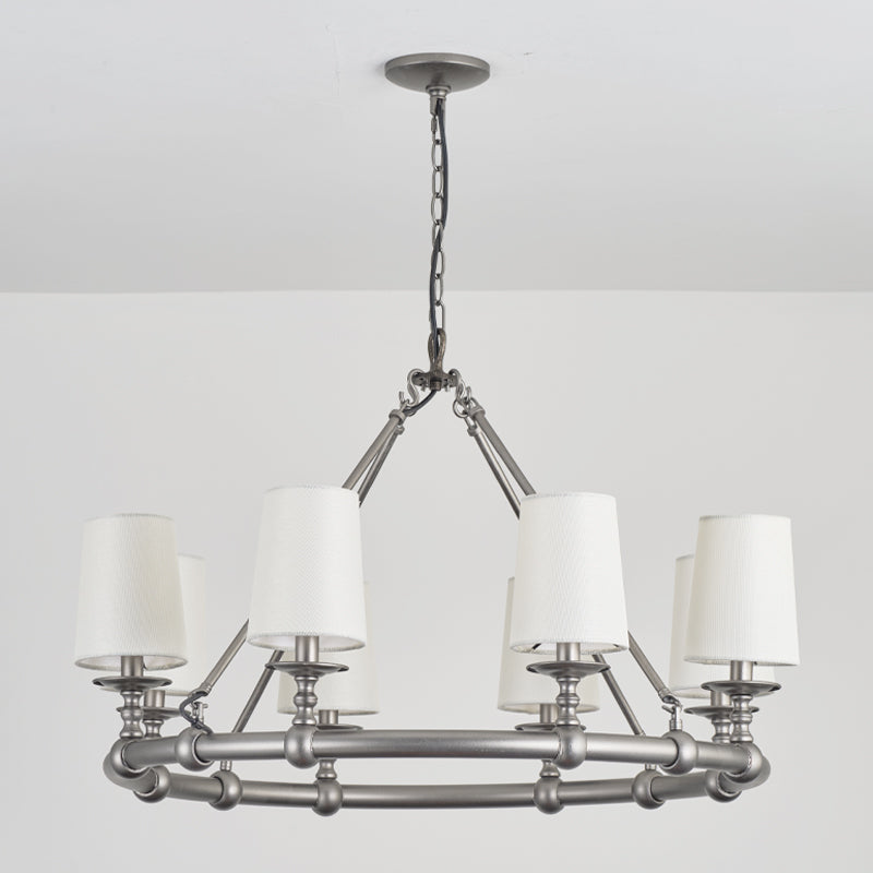 Unite Lustre Rond Industriel Vintage En Métal Doré - Neutralighting