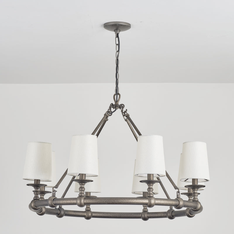 Unite Lustre Rond Industriel Vintage En Métal Doré - Neutralighting