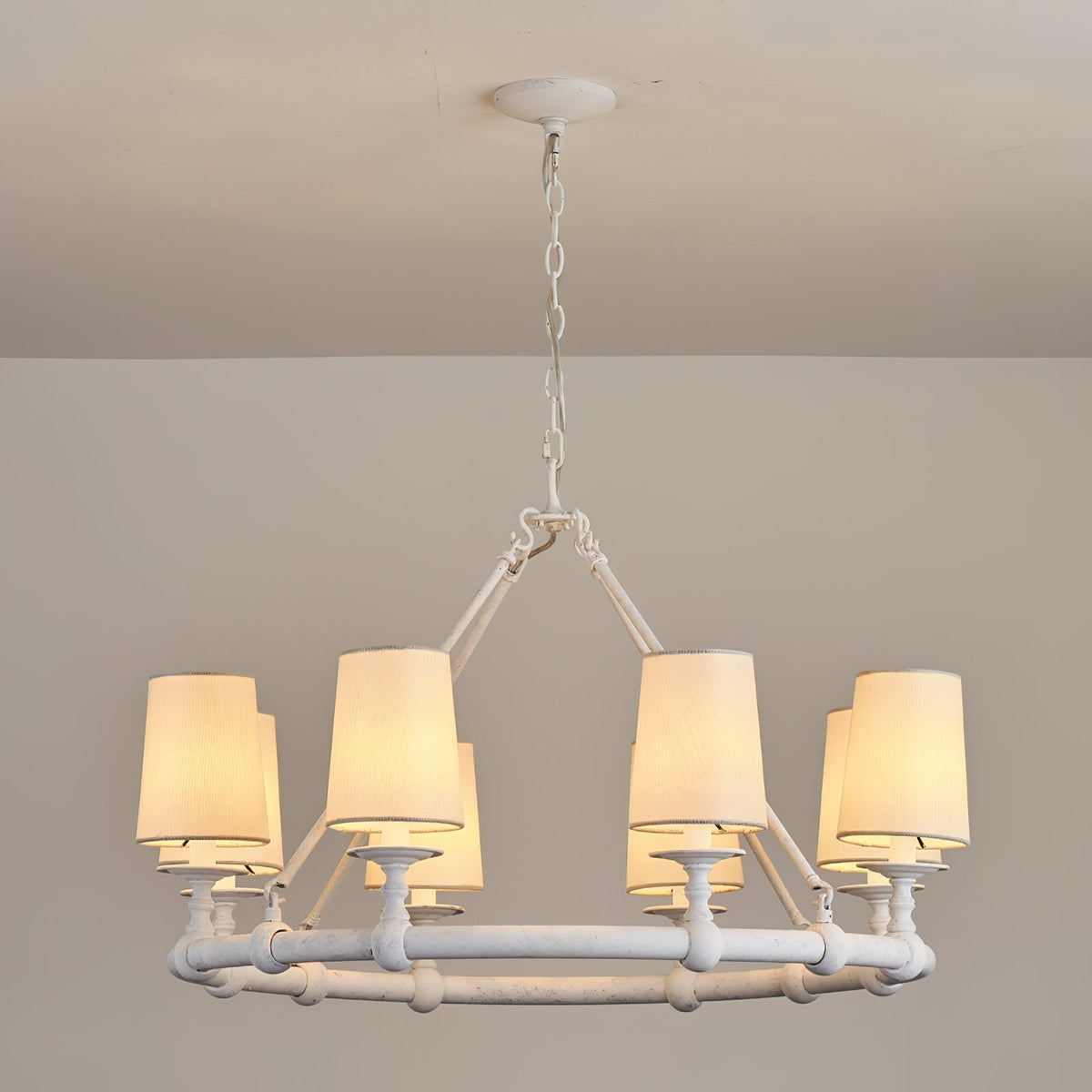 Unite Lustre Rond Industriel Vintage En Métal Doré - Neutralighting