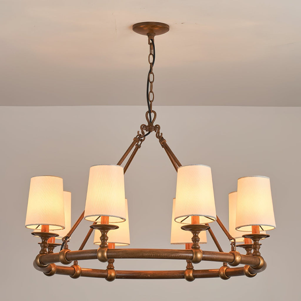 Unite Lustre Rond Industriel Vintage En Métal Doré - Neutralighting