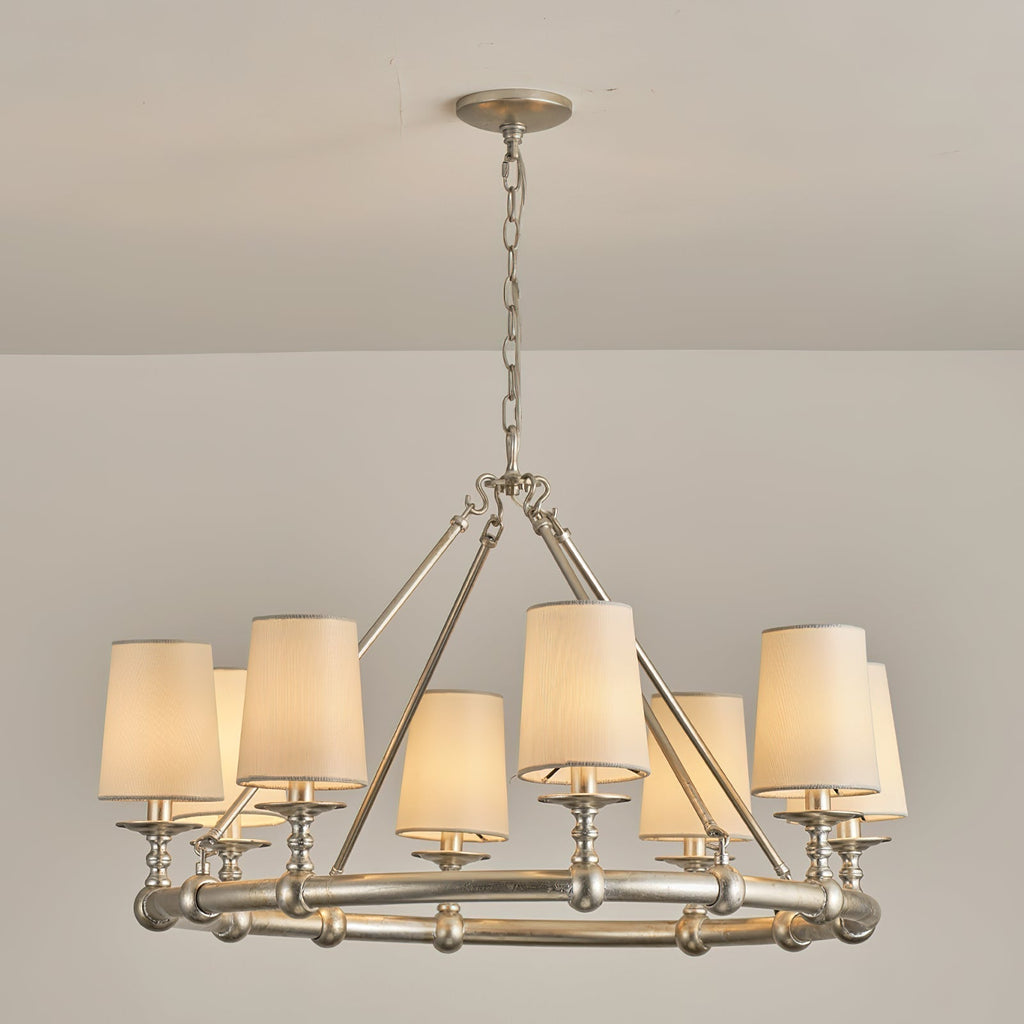 Unite Lustre Rond Industriel Vintage En Métal Doré - Neutralighting
