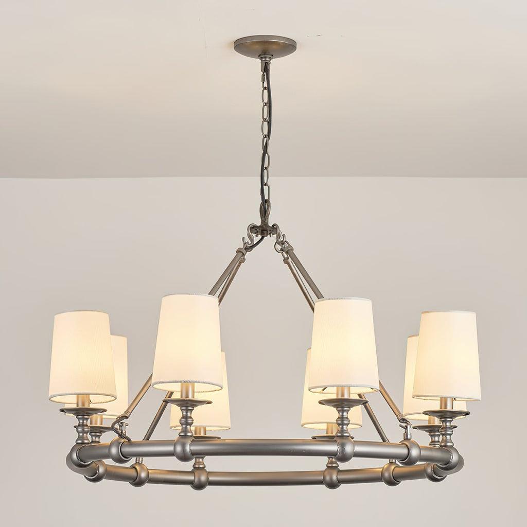 Unite Lustre Rond Industriel Vintage En Métal Doré - Neutralighting