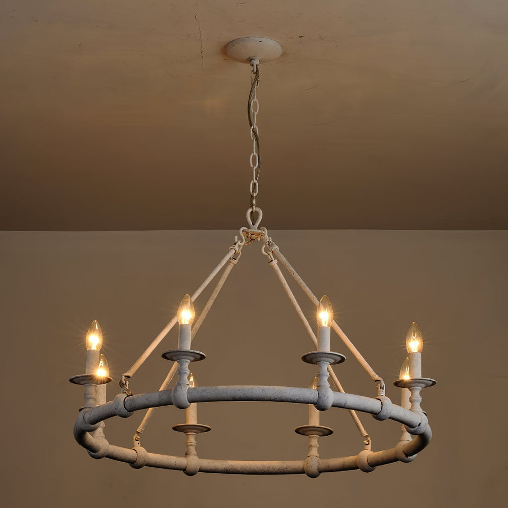 Unite Lustre Rond Industriel Vintage En Métal Doré - Neutralighting