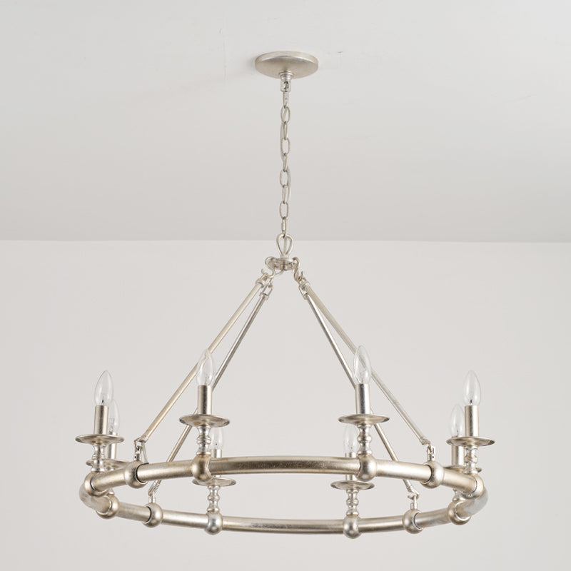 Unite Lustre Rond Industriel Vintage En Métal Doré - Neutralighting