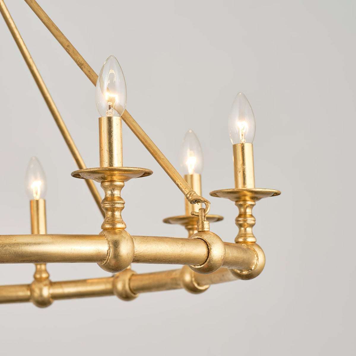 Unite Lustre Rond Industriel Vintage En Métal Doré - Neutralighting