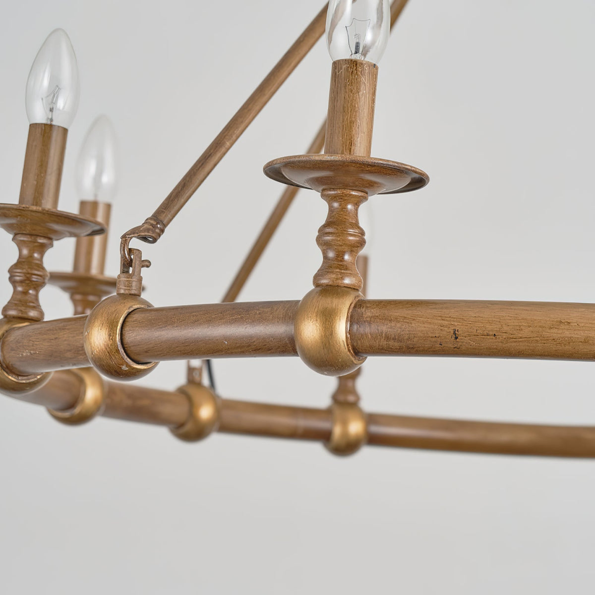 Unite Lustre Rond Industriel Vintage En Métal Doré - Neutralighting