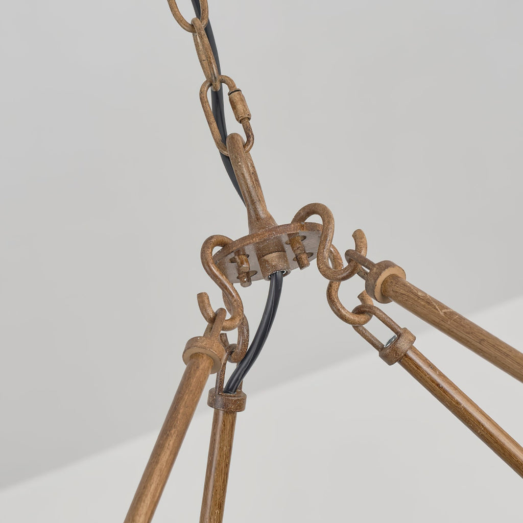 Unite Lustre Rond Industriel Vintage En Métal Doré - Neutralighting