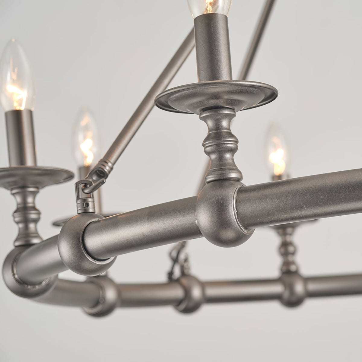 Unite Lustre Rond Industriel Vintage En Métal Doré - Neutralighting