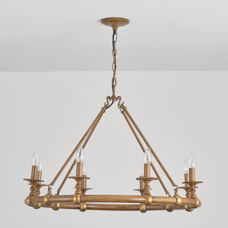 Unite Lustre Rond Industriel Vintage En Métal Doré - Neutralighting