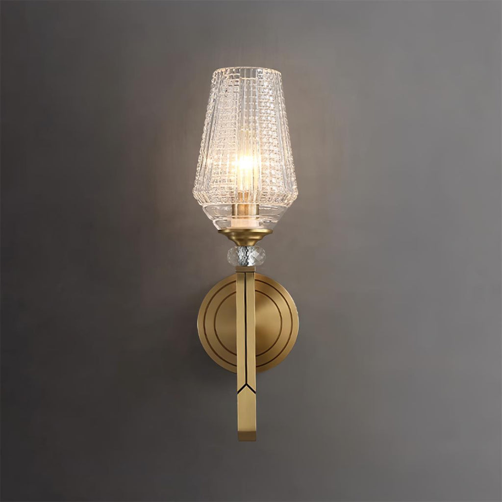 Lustra Applique Murale Laiton Cristal Élégante - Neutralighting