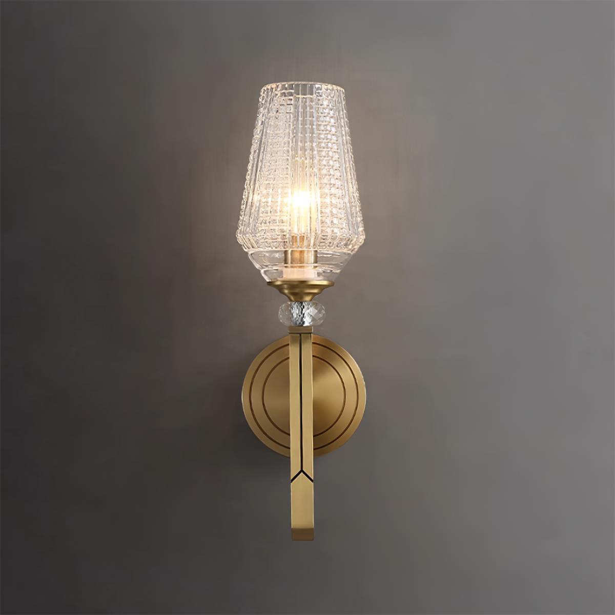 Lustra Applique Murale Laiton Cristal Élégante - Neutralighting