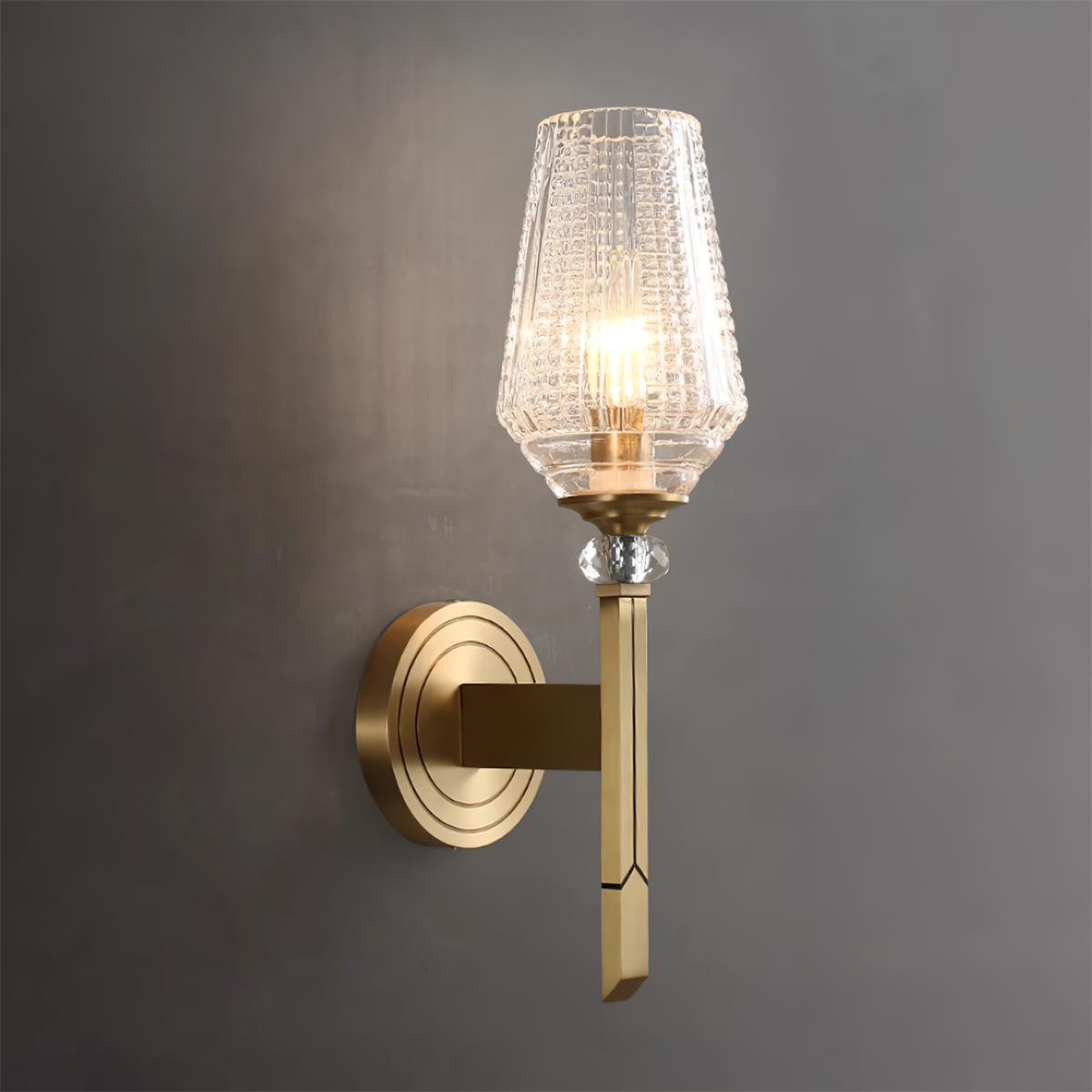 Lustra Applique Murale Laiton Cristal Élégante - Neutralighting