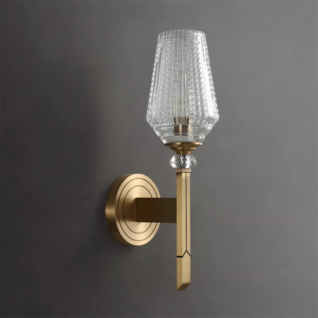 Lustra Applique Murale Laiton Cristal Élégante - Neutralighting