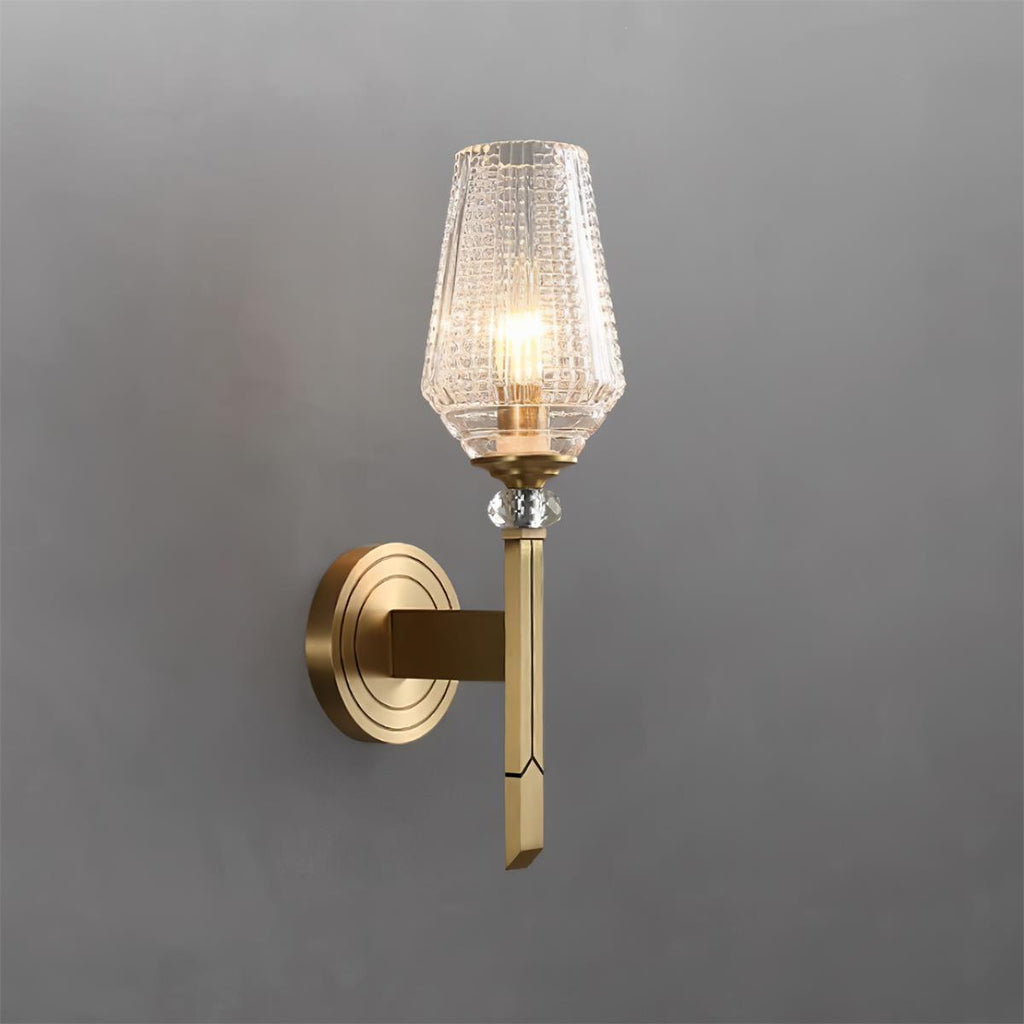 Lustra Applique Murale Laiton Cristal Élégante - Neutralighting