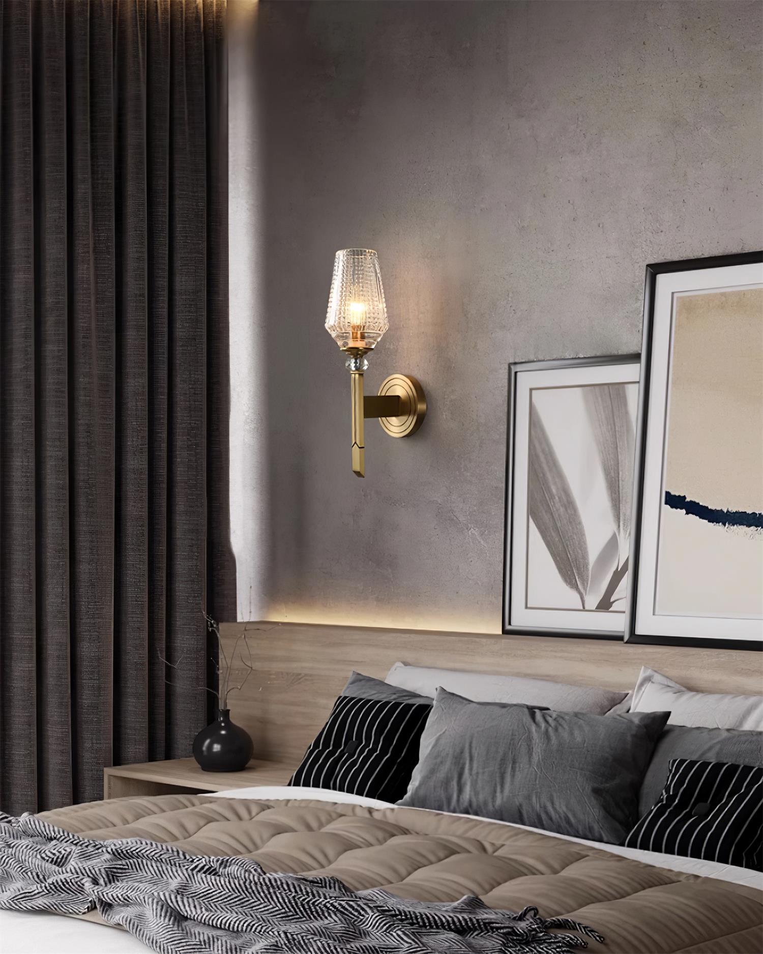 Lustra Applique Murale Laiton Cristal Élégante - Neutralighting