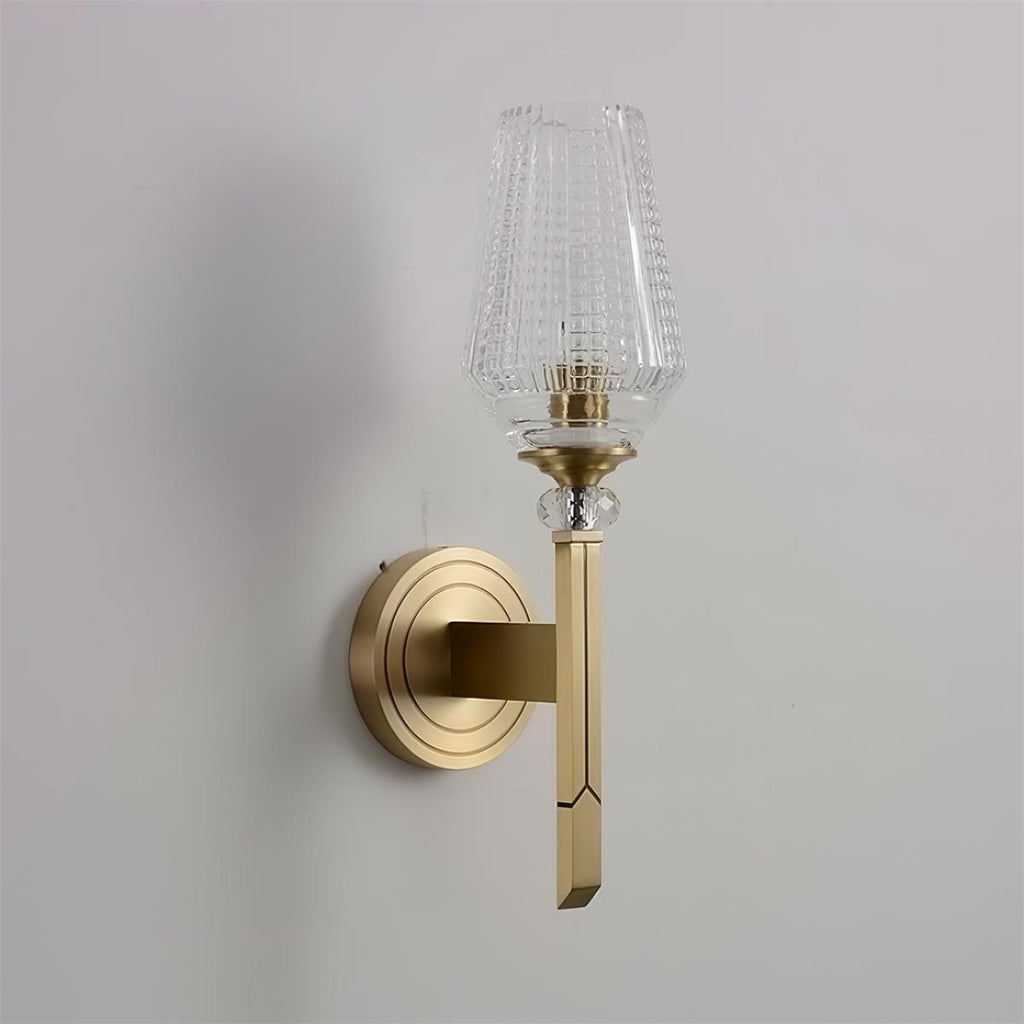 Lustra Applique Murale Laiton Cristal Élégante - Neutralighting