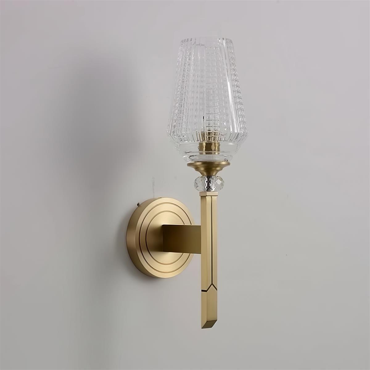 Lustra Applique Murale Laiton Cristal Élégante - Neutralighting