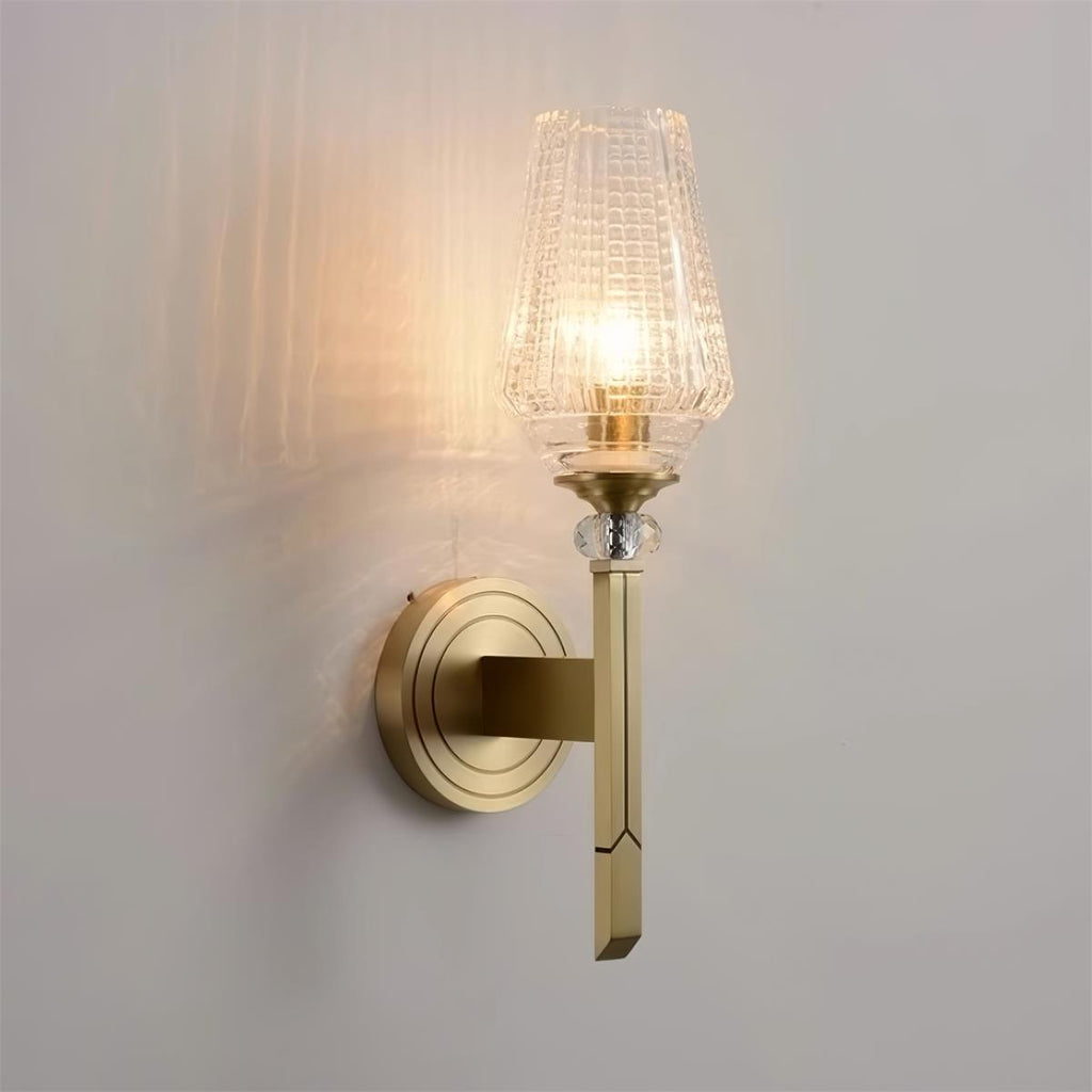 Lustra Applique Murale Laiton Cristal Élégante - Neutralighting