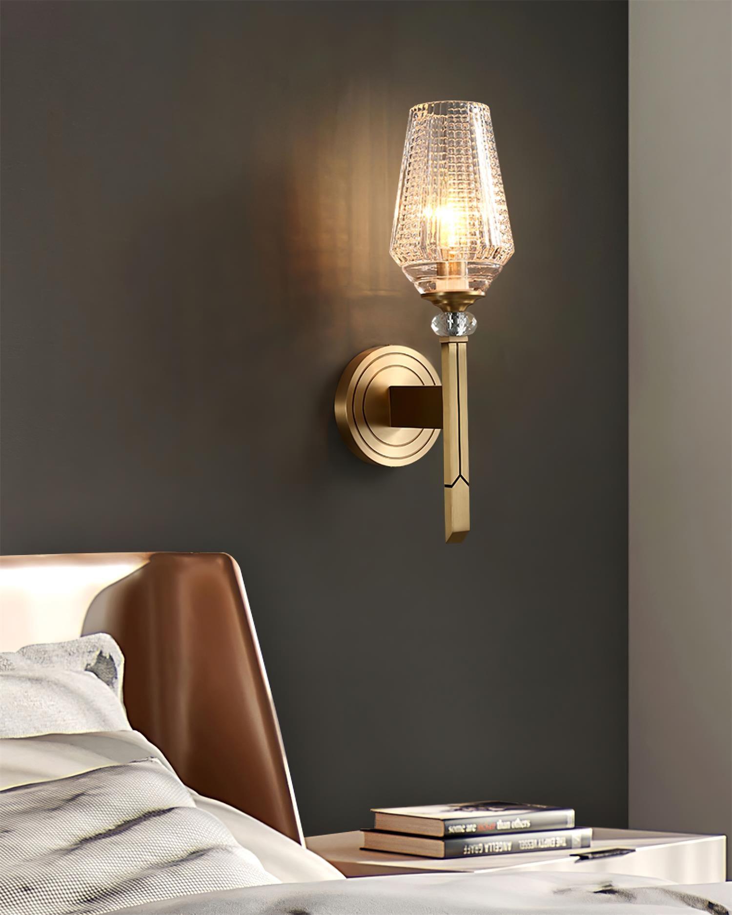 Lustra Applique Murale Laiton Cristal Élégante - Neutralighting
