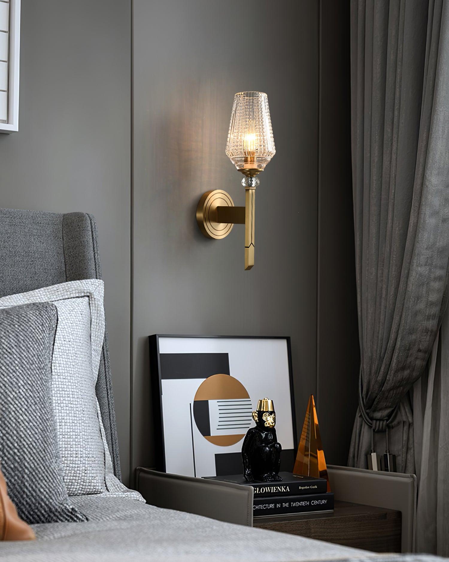 Lustra Applique Murale Laiton Cristal Élégante - Neutralighting