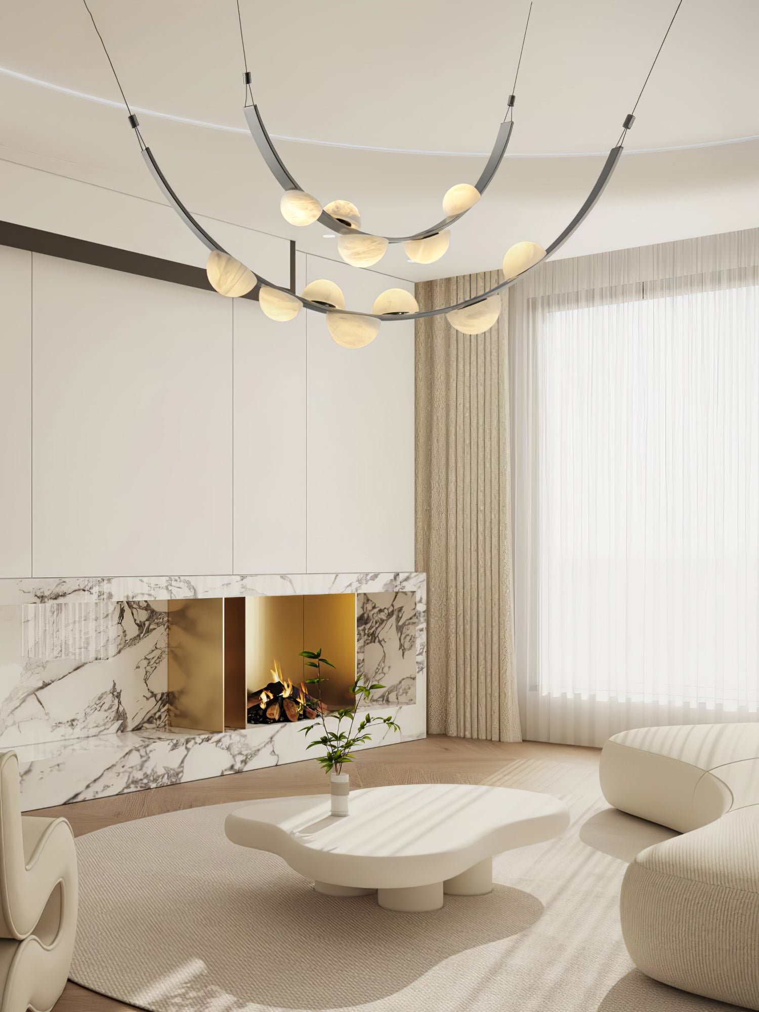 Evcaria Lustre Moderne en Albâtre - Neutralighting