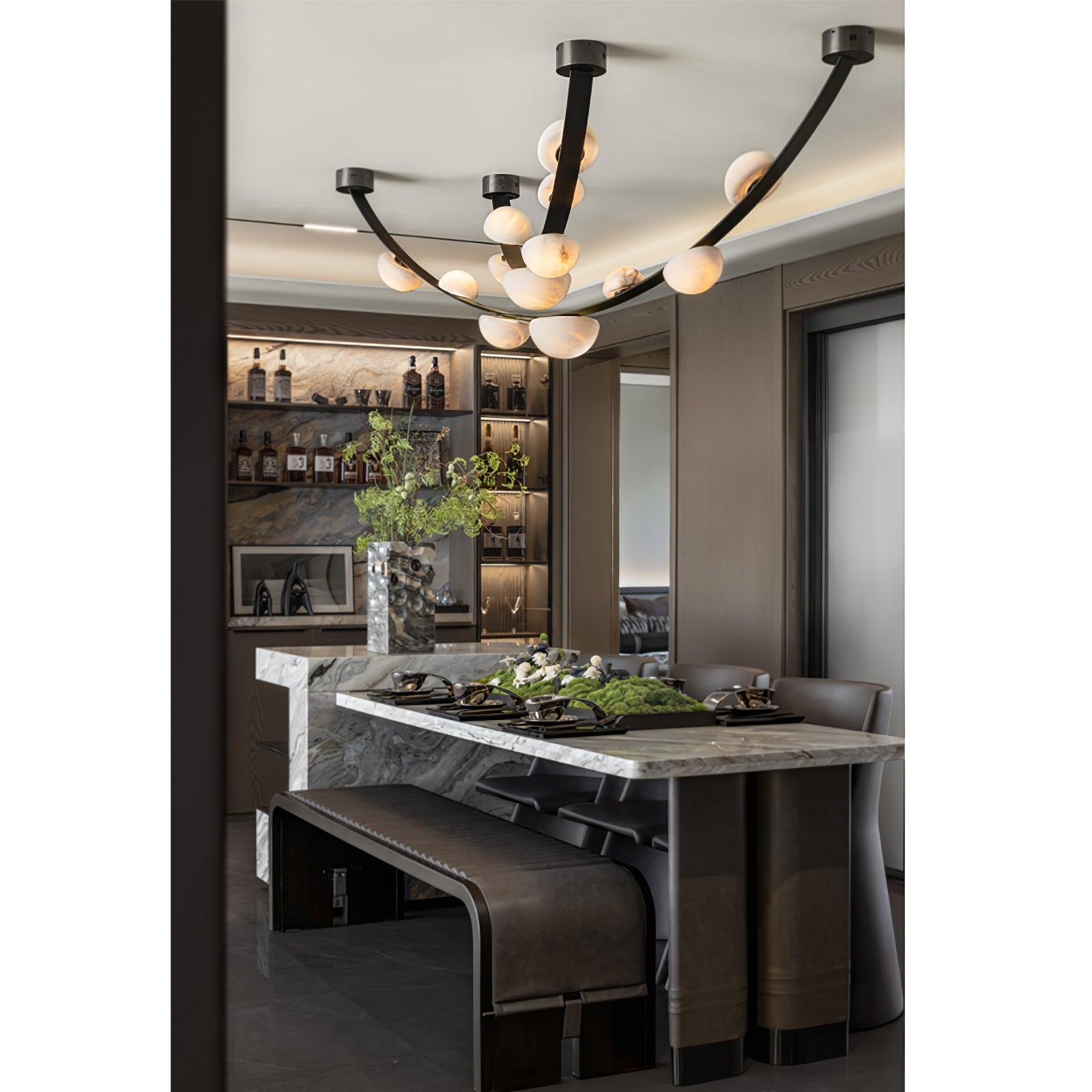 Evcaria Lustre Moderne en Albâtre - Neutralighting