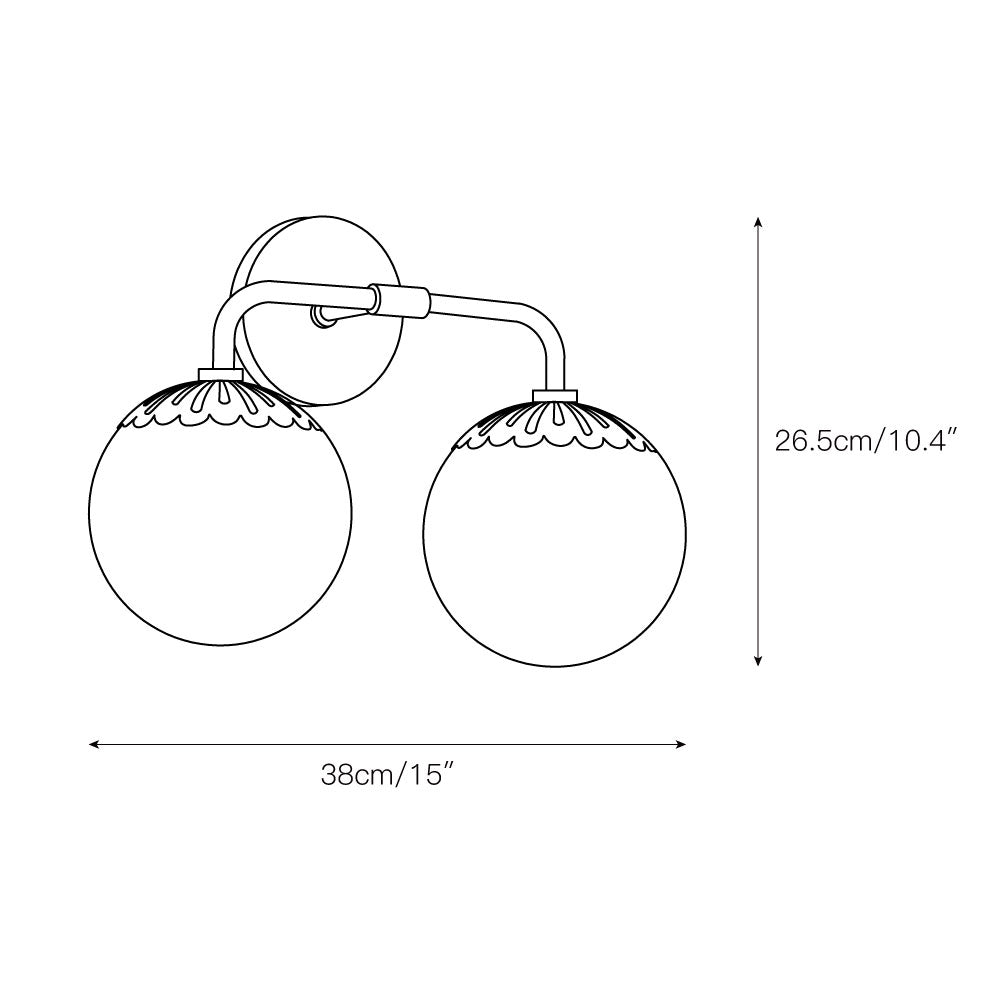 Aegis Applique Murale Globe Laiton Verre Minimaliste Moderne - Neutralighting