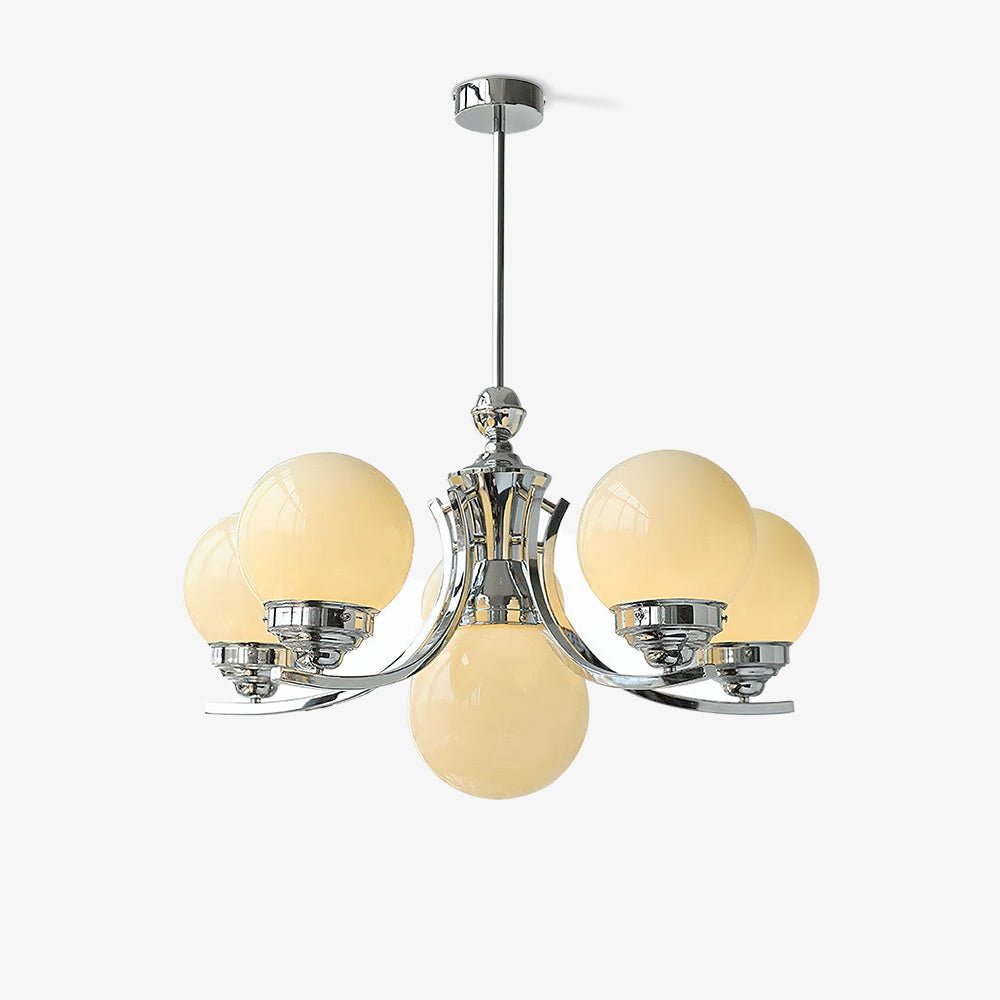 Lustra Chandelier Globe Chrome Moderne 5-Lumières - Neutralighting