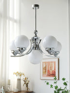 Lustra Chandelier Globe Chrome Moderne 5-Lumières - Neutralighting