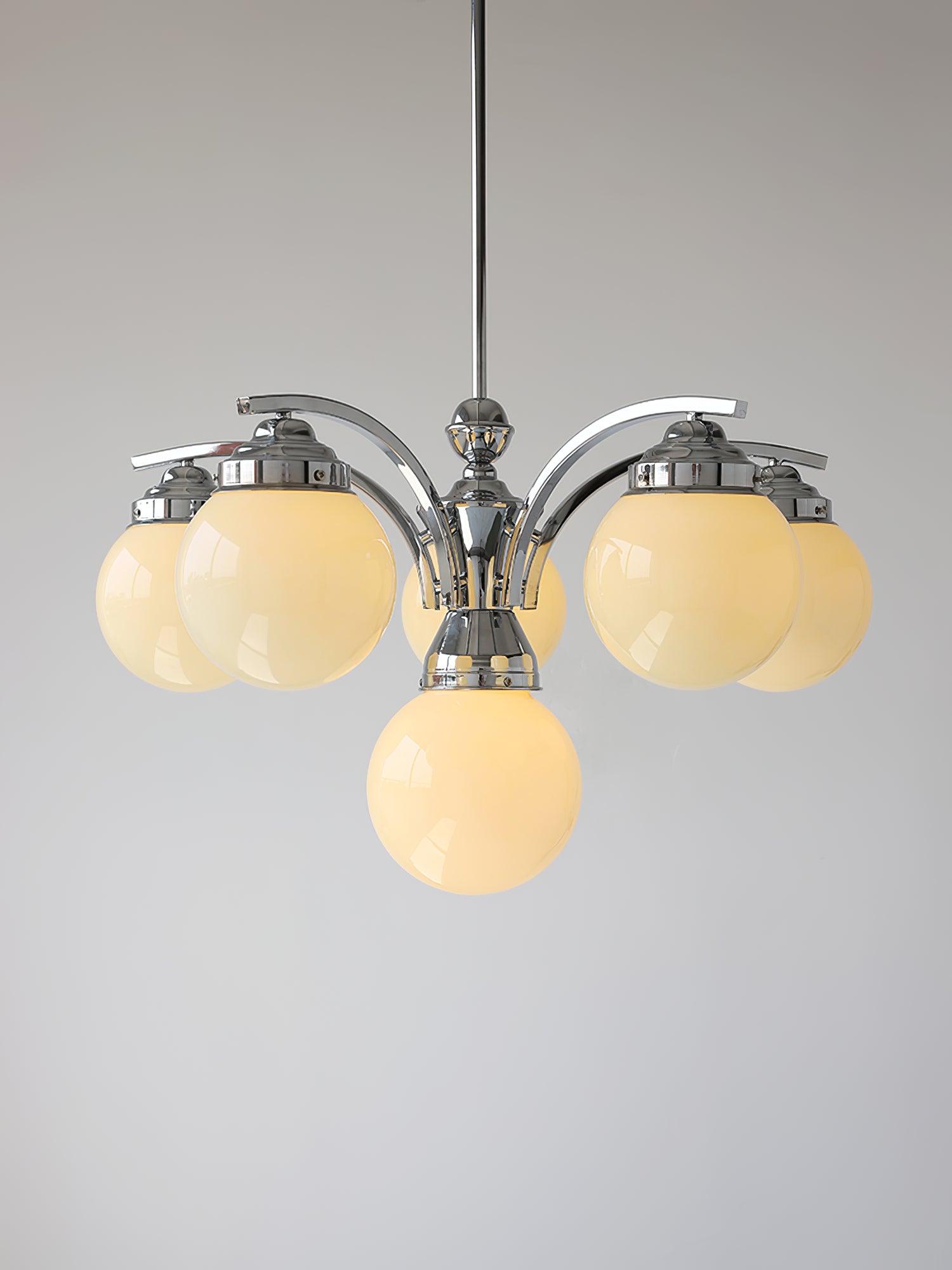 Lustra Chandelier Globe Chrome Moderne 5-Lumières - Neutralighting