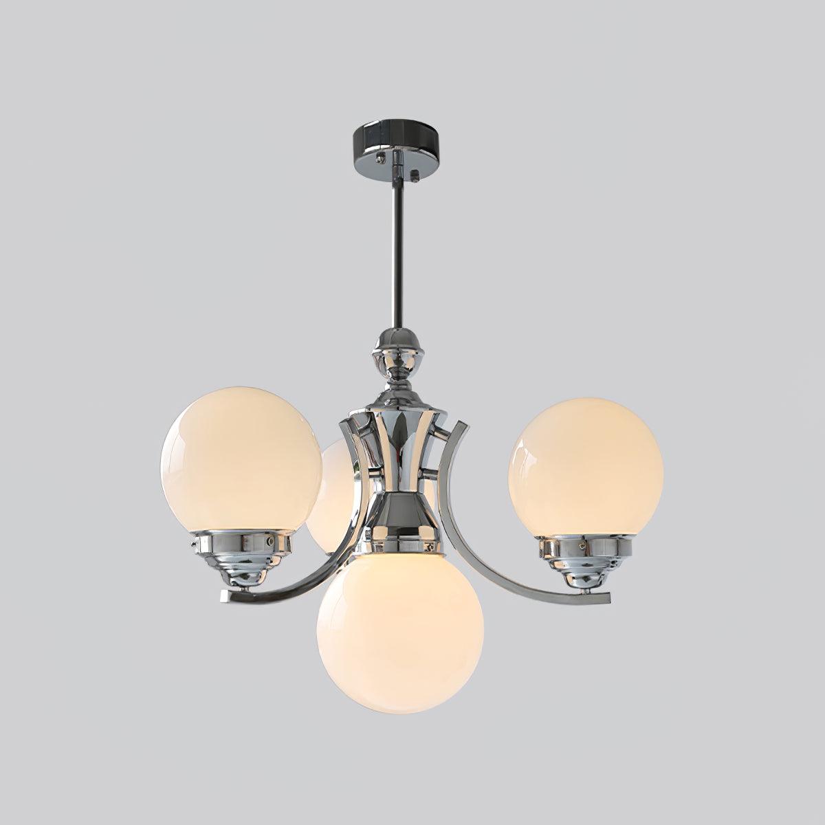 Lustra Chandelier Globe Chrome Moderne 5-Lumières - Neutralighting