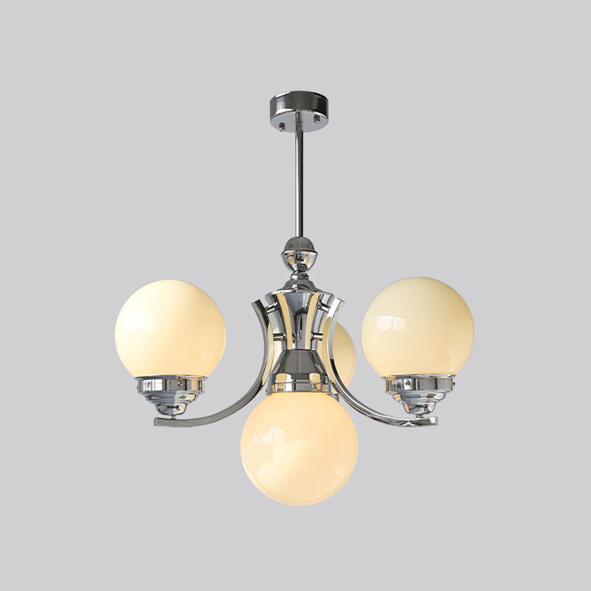 Lustra Chandelier Globe Chrome Moderne 5-Lumières - Neutralighting