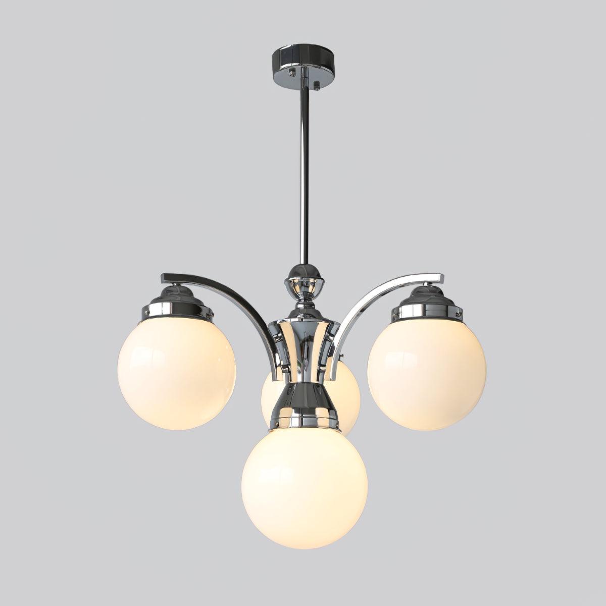 Lustra Chandelier Globe Chrome Moderne 5-Lumières - Neutralighting