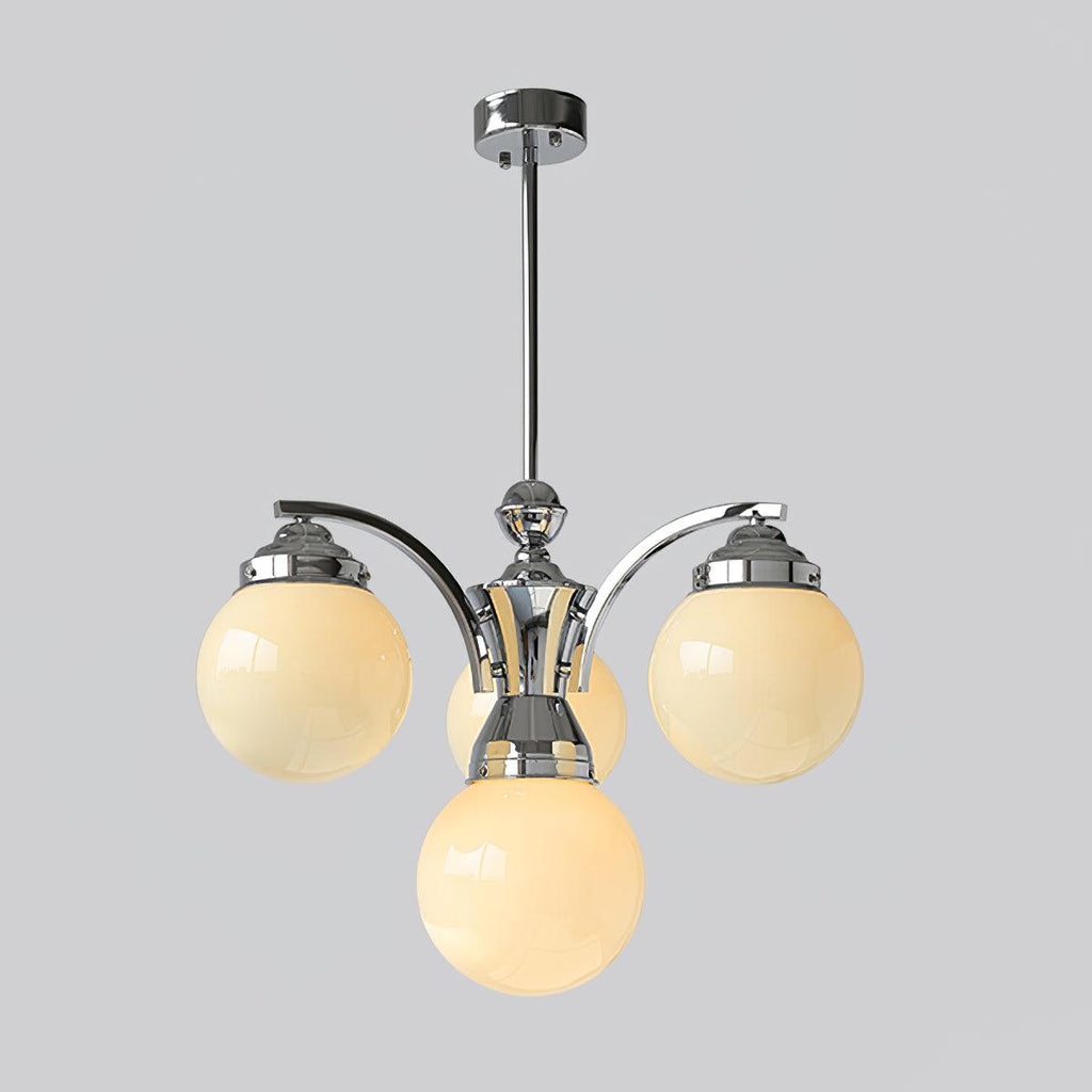Lustra Chandelier Globe Chrome Moderne 5-Lumières - Neutralighting