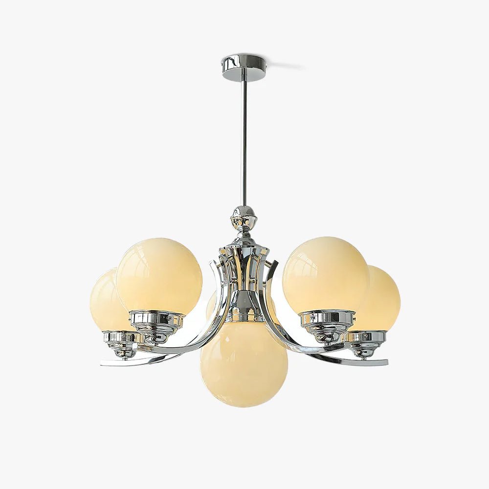 Lustra Chandelier Globe Chrome Moderne 5-Lumières - Neutralighting