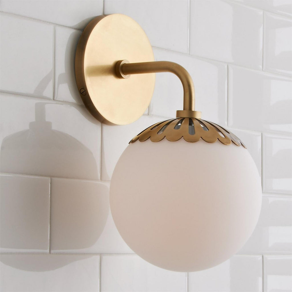 Aegis Applique Murale Globe Laiton Verre Minimaliste Moderne - Neutralighting