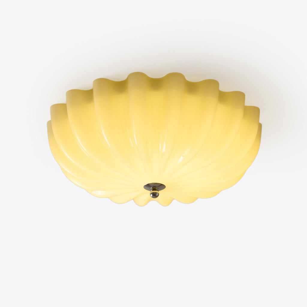 Zerinos Plafonnier Art Nordique Premium Coquillage Bois Verre - Neutralighting