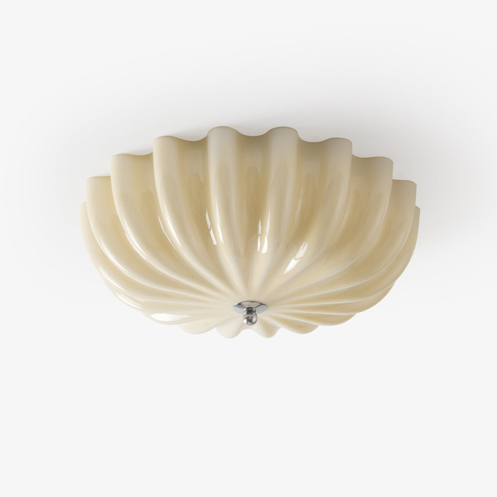 Zerinos Plafonnier Art Nordique Premium Coquillage Bois Verre - Neutralighting
