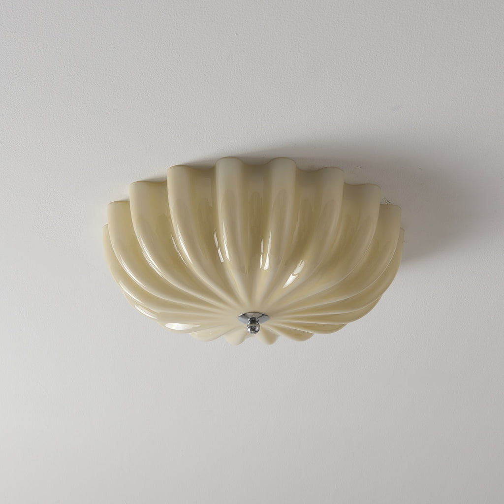 Zerinos Plafonnier Art Nordique Premium Coquillage Bois Verre - Neutralighting