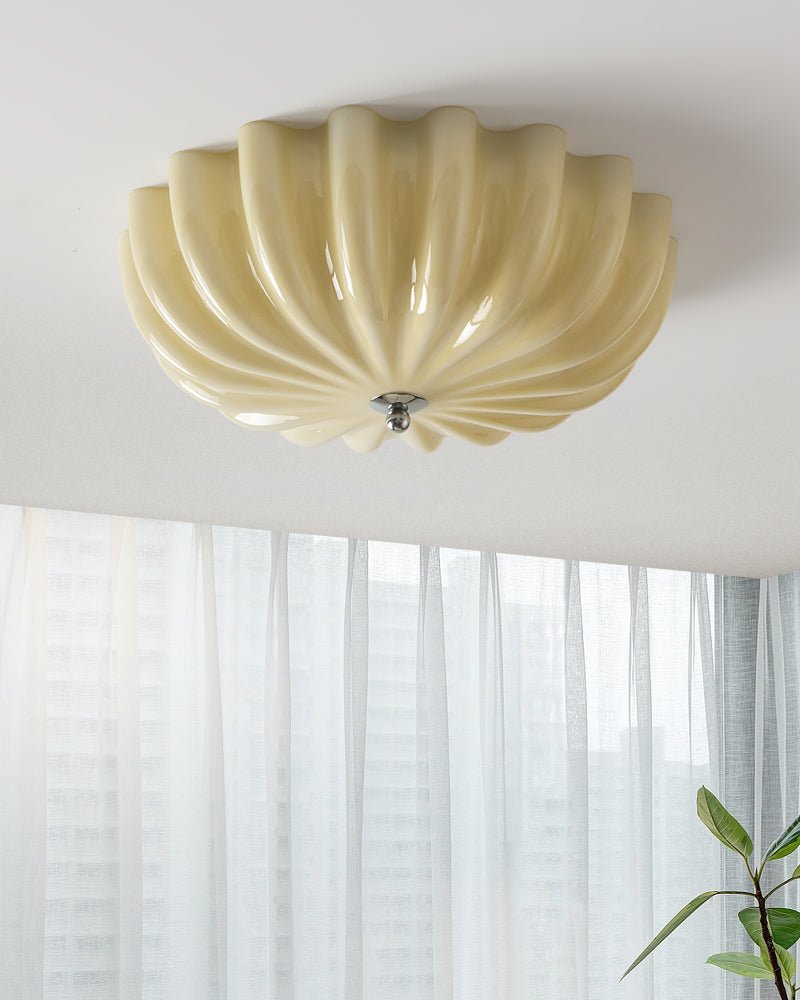 Zerinos Plafonnier Art Nordique Premium Coquillage Bois Verre - Neutralighting