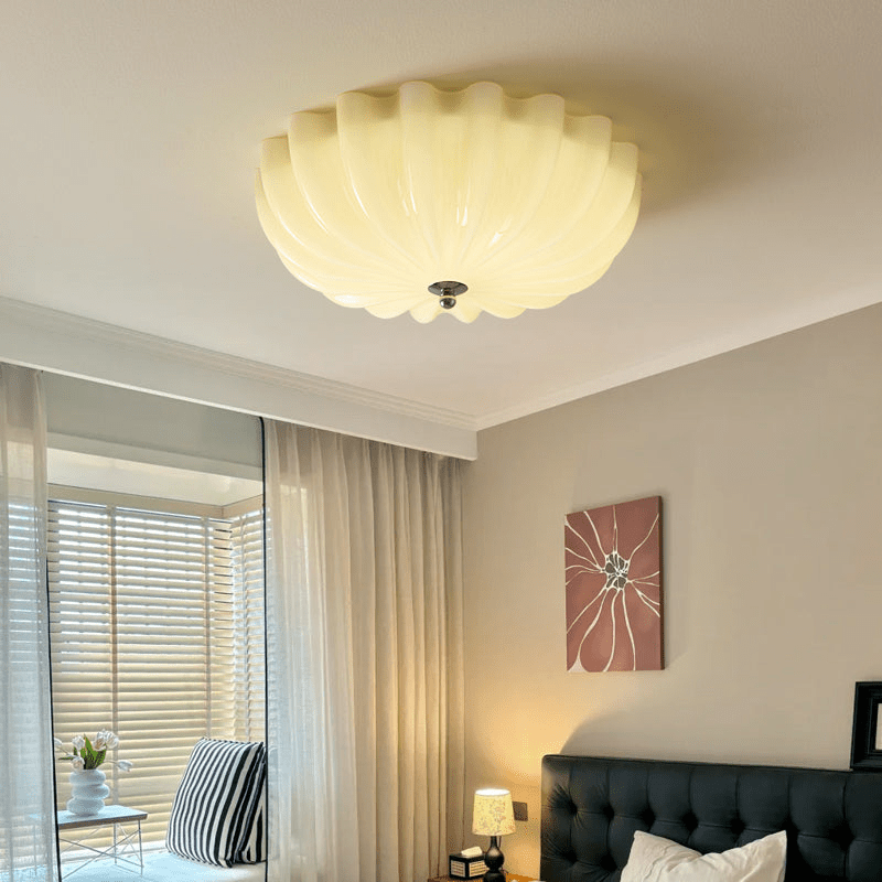 Zerinos Plafonnier Art Nordique Premium Coquillage Bois Verre - Neutralighting