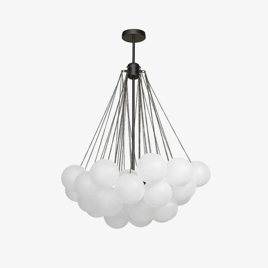 Lustra Chandelier Bulles en Verre Satiné - Neutralighting