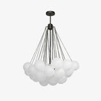 Lustra Chandelier Bulles en Verre Satiné - Neutralighting