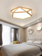 Solara Plafonnier en bois diamant géométrique moderne - Neutralighting